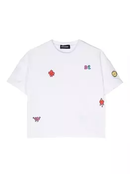 Dsquared2 футболка с вышивкой, белый