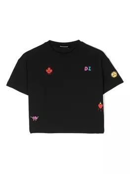 Dsquared2 футболка с вышивкой, черный