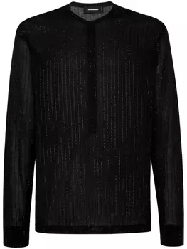 DSQUARED2 футболка со стразами, черный
