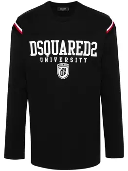 Dsquared2 футболка Varsity с логотипом, черный
