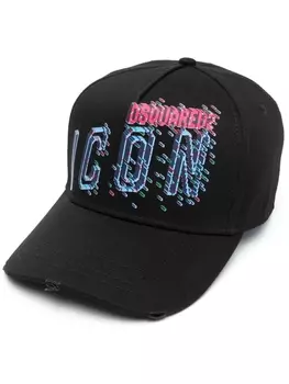 Dsquared2 graphic-print cotton baseball cap, черный