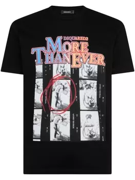Dsquared2 graphic-print cotton T-shirt, черный
