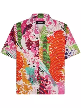 Dsquared2 graphic-print short-sleeve shirt, разноцветный