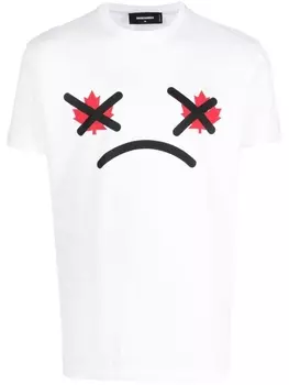 Dsquared2 graphic-print short-sleeve T-shirt, белый