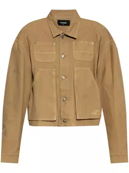 DSQUARED2 хлопковая куртка, нейтральный