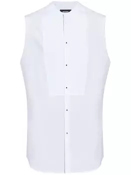 DSQUARED2 хлопковая рубашка без рукавов, белый