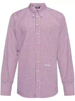 DSQUARED2 хлопковая рубашка, красный