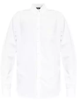 Dsquared2 хлопковая рубашка с аппликацией-логотипом, белый