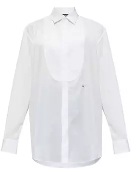 Dsquared2 хлопковая рубашка с воротником-стойкой, белый