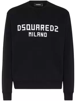 DSQUARED2 хлопковая толстовка, черный