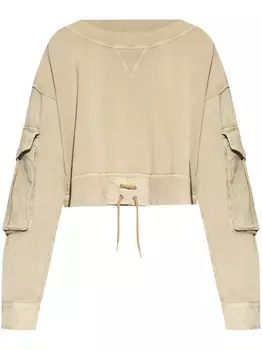 DSQUARED2 хлопковая толстовка, нейтральный
