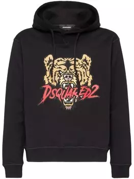Dsquared2 хлопковая толстовка с логотипом, черный