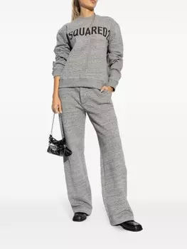 Dsquared2 хлопковая толстовка с логотипом, серый