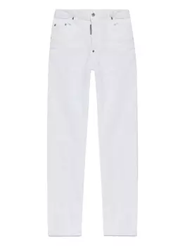 DSQUARED2 хлопковые брюки с лейблом, белый