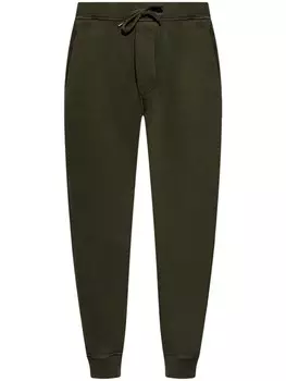 Dsquared2 хлопковые спортивные брюки с заниженным шаговым швом, зеленый