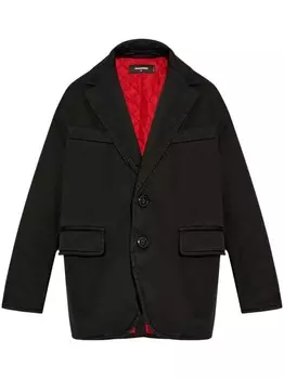 Dsquared2 хлопковый однобортный пиджак, черный
