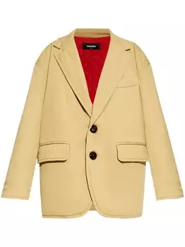 Dsquared2 хлопковый однобортный пиджак, желтый