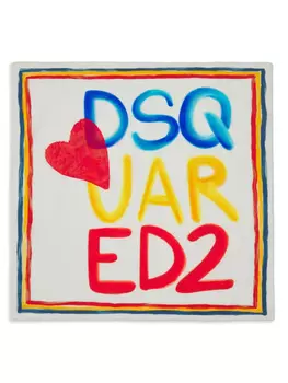 DSQUARED2 хлопковый шарф, белый