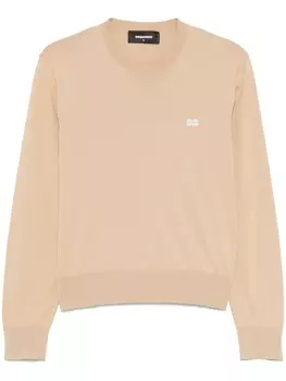 DSQUARED2 хлопковый свитер, коричневый