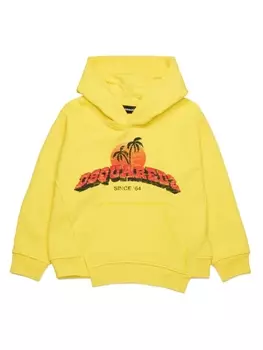 Dsquared2 худи асимметричного кроя, желтый