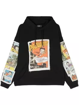 Dsquared2 худи Betty Boop, черный