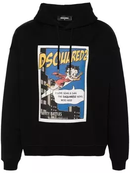 Dsquared2 худи Betty Boop, черный