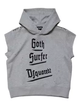Dsquared2 худи без рукавов с заклепками, серый