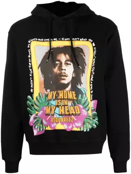 DSQUARED2 худи Bob Marley, черный