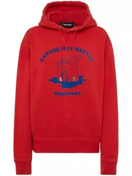 DSQUARED2 худи Canadian Lifestyle, красный