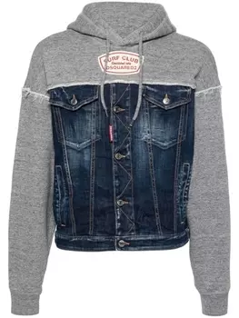 Dsquared2 худи Cipro в технике пэчворк, синий
