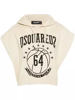 Dsquared2 худи College Fit без рукавов, нейтральный цвет