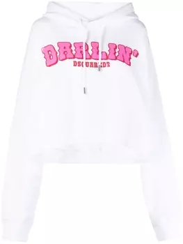 Dsquared2 худи Darlin' с логотипом, белый