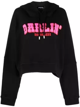 Dsquared2 худи Darlin' с логотипом, черный