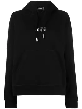 Dsquared2 худи Icon с вышивкой, черный