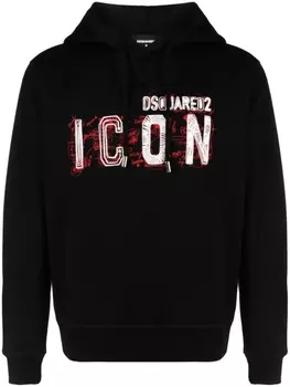 Dsquared2 худи Icon Scribble, черный