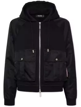 DSQUARED2 худи на молнии, черный