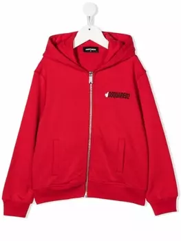 Dsquared2 худи на молнии с логотипом, красный