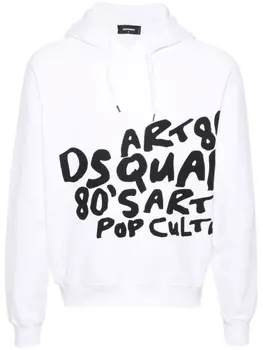 Dsquared2 худи Pop 80's Cool Fit, белый