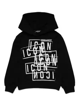 Dsquared2 худи Relax-Icon с логотипом, черный