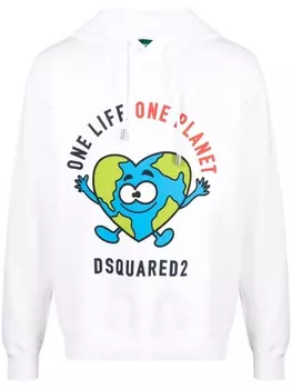 Dsquared2 худи с длинными рукавами, белый