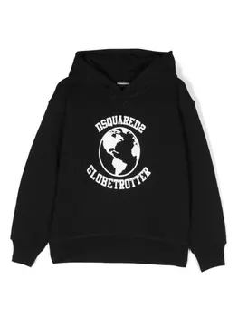 Dsquared2 худи с длинными рукавами, черный