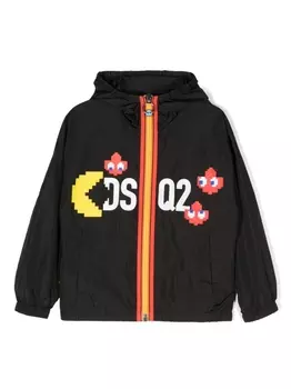 Dsquared2 худи с графичным принтом, черный