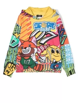 Dsquared2 худи с графичным принтом, желтый