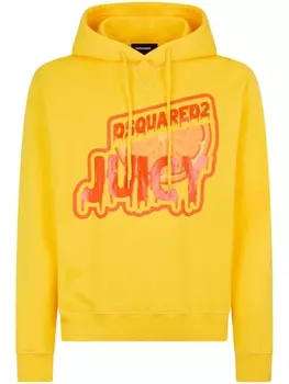 Dsquared2 худи с графичным принтом, желтый