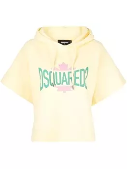 Dsquared2 худи с короткими рукавами и логотипом, желтый