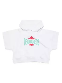 Dsquared2 худи с короткими рукавами и логотипом, белый