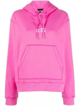 Dsquared2 худи с кулиской и логотипом, розовый