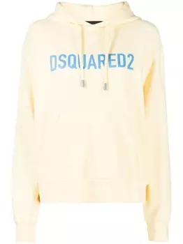 Dsquared2 худи с кулиской и логотипом, желтый