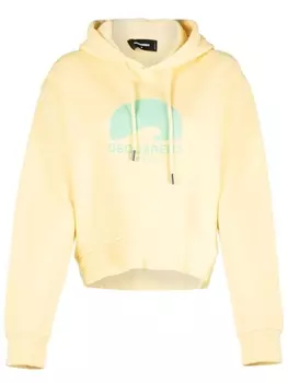 Dsquared2 худи с кулиской и логотипом, желтый
