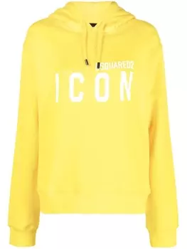 Dsquared2 худи с кулиской и логотипом, желтый